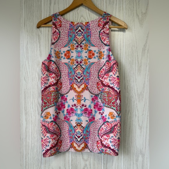 TABITHA WEBB Tank Tunic Floral Paisley Print Multi Pink Size M LNC - Picture 3 of 4